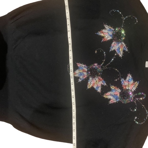 Vintage 80’s Wool/Angora Beaded and Sequin “Fireworks” Sweater by Impromptu - Picture 9 of 11